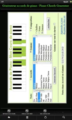 Piano Chords Generator android App screenshot 0