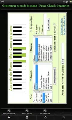 Piano Chords Generator android App screenshot 1